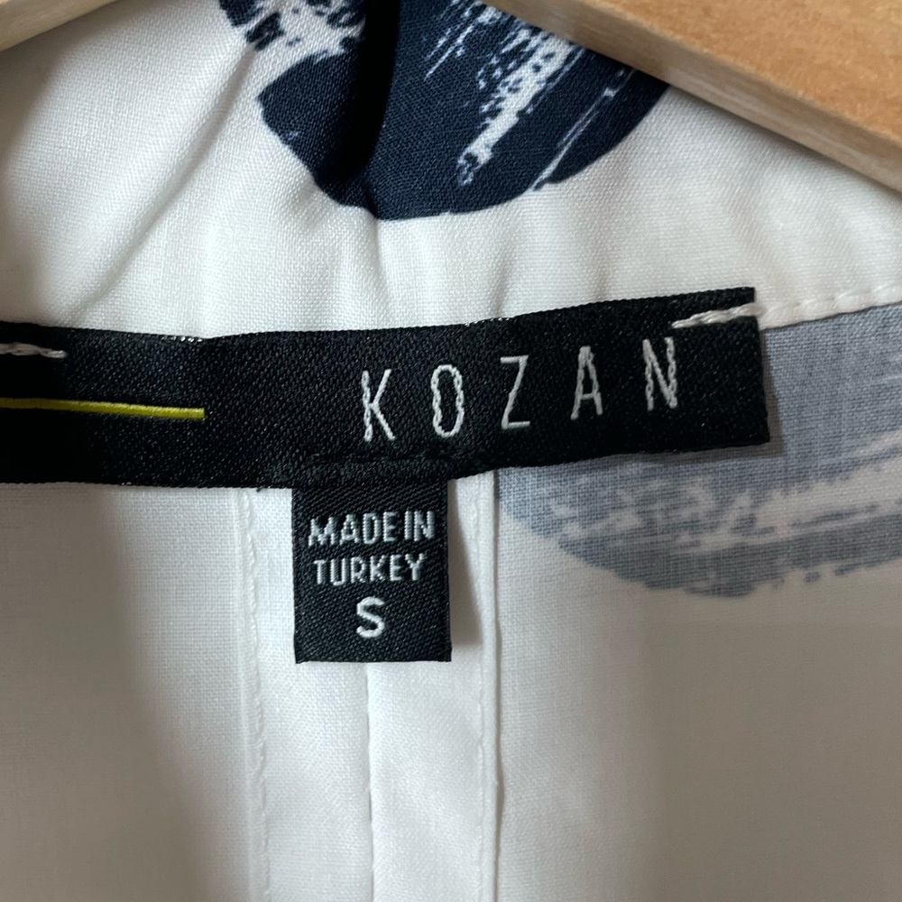 Kozan White Polka Dot Shirt Sz S - Picture 10 of 12